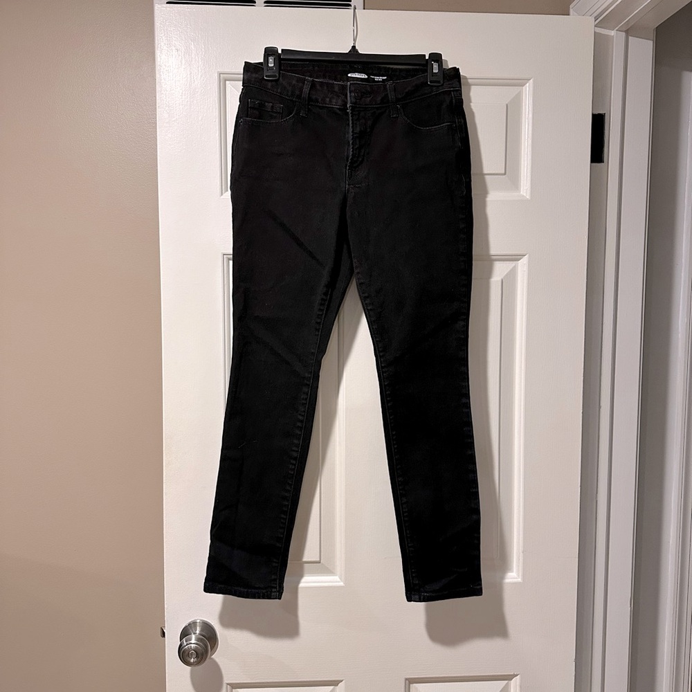 Old Navy Mid-Rise Pop Icon Skinny Jeans, 6 Short, Black